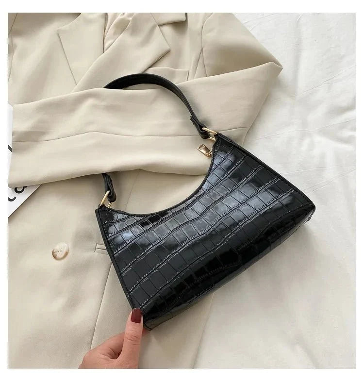 Bolso de Hombro para Mujer Textura Croco Modelo Rouge
